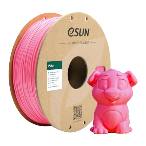 eSUN PLA+ Filament 1.75mm, 3D Drucker Filament PLA Plus, Maßgenauigkeit +/- 0.03mm, 1kg Spule (2.2 LBS) 3D Druck Filament für 3D Drucker, Rosa von eSUN