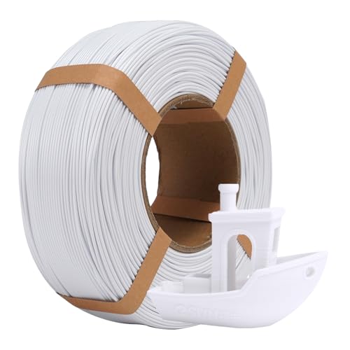 eSUN PLA+ Refill Filament 1.75mm, Refill PLA Plus Spoolless 3D Druck Filament, Maßgenauigkeit +/- 0.03mm, 1KG (2.2 LBS) für 3D Drucker, Kaltweiß von eSUN