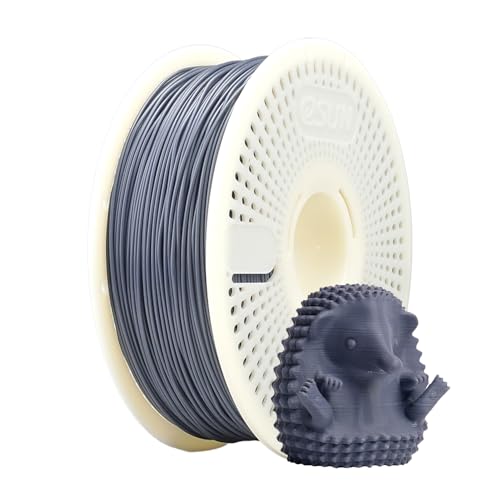 eSUN PLA+ Refill Filament und Spool Kit, Refill Spoolless PLA Plus 1.75mm und Removable Filament eSpool+, 1KG (2.2 LBS) für 3D Drucker, Grau von eSUN