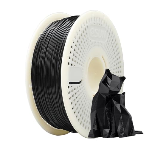 eSUN PLA+ Refill Filament und Spool Kit, Refill Spoolless PLA Plus 1.75mm und Removable Filament eSpool+, 1KG (2.2 LBS) für 3D Drucker, Schwarz von eSUN