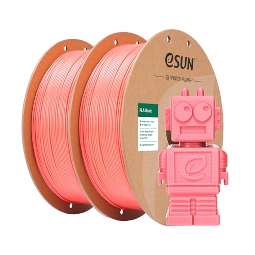 eSUN PLA Filament 1.75mm, PLA Basic 3D Drucker Filament Maßgenauigkeit +/- 0.03mm, 1KG pro Spule, 2 Spulen 3D Druck 3D Filament, Rosa-2KG eSUN PLA Filament 1.75mm, PLA Basic 3D Drucker Filament Maßgenauigkeit +/- 0.03mm, 1KG pro Spule, 2 Spulen 3D Druck 3D Filament, Rosa-2KG von eSUN