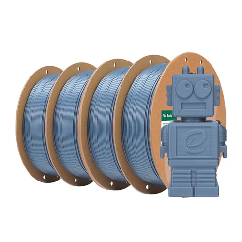 eSUN PLA Filament 1.75mm, PLA Basic 3D Drucker Filament Maßgenauigkeit +/- 0.03mm, 1KG pro Spule, 4 Spulen 3D Druck 3D Filament, Grau-4KG eSUN PLA Filament 1.75mm, PLA Basic 3D Drucker Filament Maßgenauigkeit +/- 0.03mm, 1KG pro Spule, 4 Spulen 3D Druck 3D Filament, Grau-4KG von eSUN