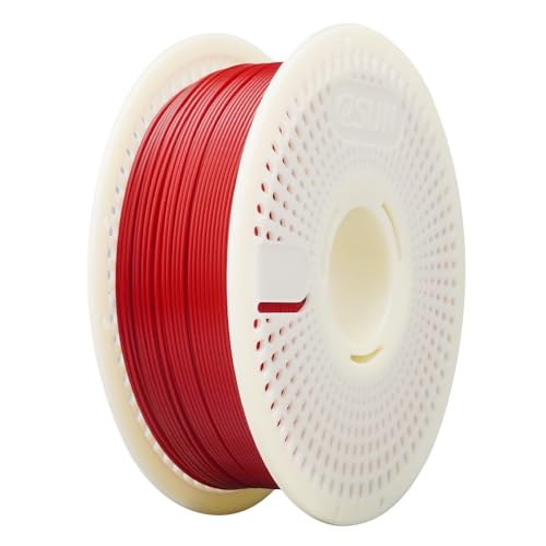 eSUN PLA Nachfüll-Filament und Spulen-Kit, spulenloses PLA 1.75mm und abnehmbarer eSpool+, 1KG Spule (2.2 LBS) Speedy Filament für 3D-Drucker, Feuerrot von eSUN