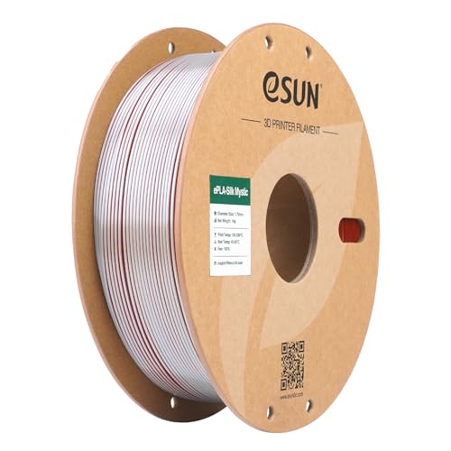 eSUN Silk Tri-Colors PLA Filament 1.75mm, Silky Co-Extrusion 3D Drucker Filament PLA, 1KG Spule Co-Extrusion Silk Mystic PLA für 3D Drucker, Silk Gold Silber Kupfer von eSUN