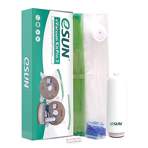 eSUN Upgrade Vakuum Kit, 10pcs 3D Drucker Filament Vakuum Kompression Speicherbeutel mit USB-Pumpe, wiederverwendbare Filament Feuchtigkeit Proof Dry Vacuum Sealed Bag für Spool Lagerung von eSUN