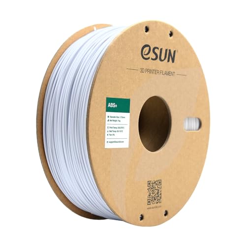 eSun ABS+ Filament, ABS Plus 3D-Drucker Filament, 1.75mm / 1kg - Kaltes Weiß (coldwhite) von eSUN