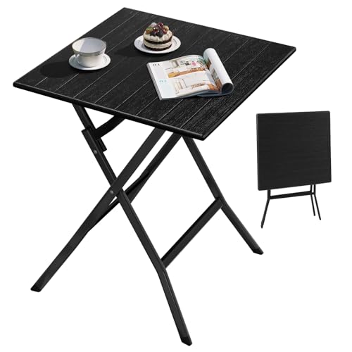 eSituro Klapptisch, Gartentisch Balkontisch wetterfest, Outdoor Beistelltisch klappbar, Kleiner Tisch für Balkon Terrasse Garten, 62x62 cm, 50 kg belastbar, Schwarz eSituro Klapptisch, Gartentisch Balkontisch wetterfest, Outdoor Beistelltisch klappbar, Kleiner Tisch für Balkon Terrasse Garten, 62x62 cm, 50 kg belastbar, Schwarz von eSituro