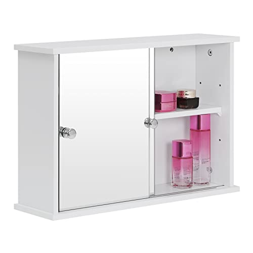 eSituro SBP0029 Spiegelschrank Badspiegel Hängeschrank mit Türen Wandschrank Badschrank Weiß BHT ca: 55x36x14cm eSituro SBP0029 Spiegelschrank Badspiegel Hängeschrank mit Türen Wandschrank Badschrank Weiß BHT ca: 55x36x14cm von eSituro
