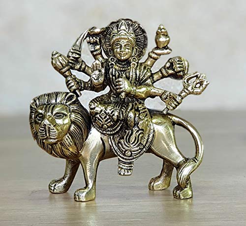 Esplanade Messing Maa Durga/MATA Rani Idol, Statue, moorti, murti für Home Mandir und Home Decor (4,6 Zoll)… von eSplanade