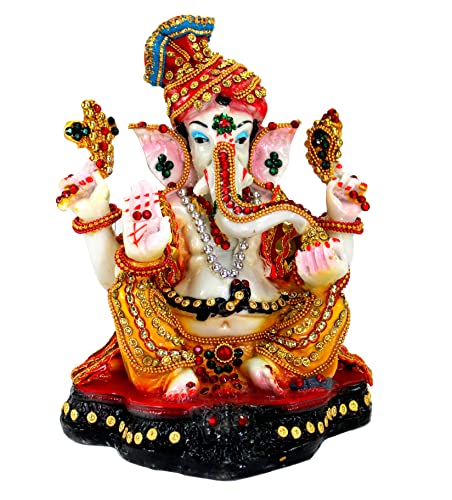 eSplanade Ganesha Ganesha Ganpati Murti Idol Statue aus Kunstharz (21 cm) | Pooja Idolen | Heimdekoration von eSplanade