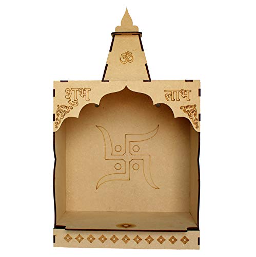 eSplanade DIY MDF Tempel Puja Mandir Tempel für Home Shop Büro | Bauen Sie Ihr eigenes Mandir | Pooja Artikel von eSplanade