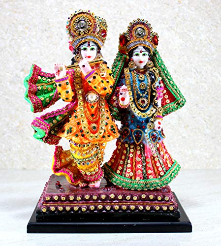 eSplanade Resin Radha Krishna on Chair Murti Idol Statue Sculpture (Radha Krishna Standing) von eSplanade