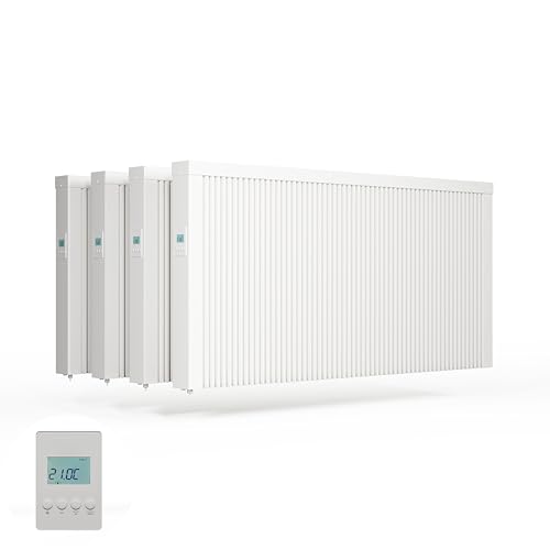eVARMO 4x Areo Smart 2600 Watt elektrische Heizung mit Schamottekern zur Wandmontage/Elektroheizkörper (Elektroofen) von eVARMO