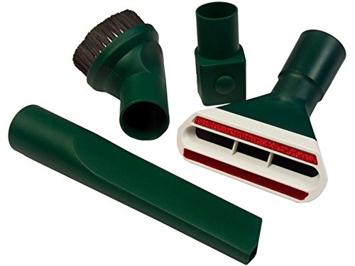 4-teiliges Düsen-Set Bürsten-Set | Fugendüse + Möbelpinsel+ Polsterdüse + Wappenadapter| grün kompatibel mit Vorwerk Kobold VK 118 119 120 121 122, Tiger VT 250 251 von eVendix