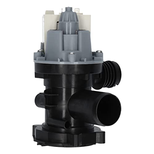 Ablaufpumpe kompatibel mit HOTPOINT C00517420 Askoll Mod.M327 mit Pumpenkopf und Sieb für Waschmaschine Waschtrockner von eVendix