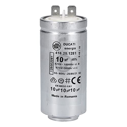 Kondensator 10µF kompatibel mit AEG 125002061/5 für Trockner Waschtrockner von eVendix