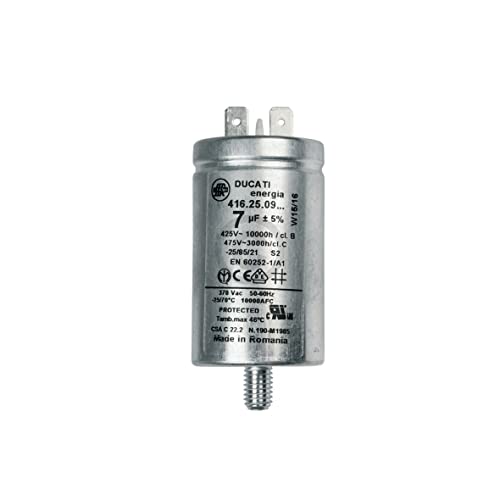 Kondensator kompatibel mit CANDY 41039164 7µF mit Steckfahnen für Trockner von eVendix