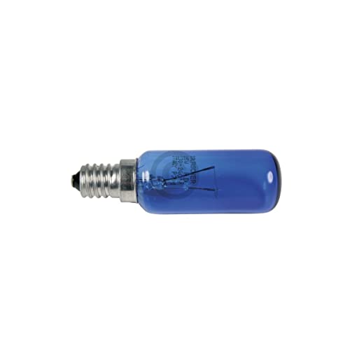 Lampe E14 25W kompatibel mit SIEMENS 00612235 26mmØ 83mm 230-240V blau für Kühlschrank von eVendix