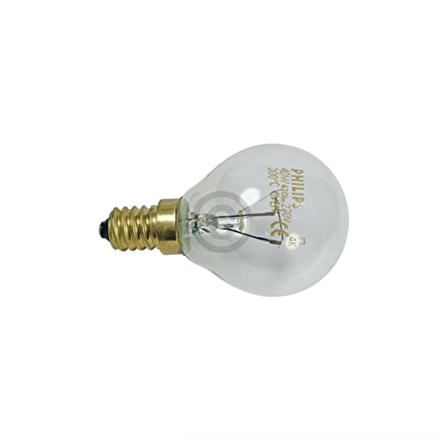 Lampe E14 40W BOSCH 00057874 45mmØ 76mm 220/230V Kugelform universal kompatibel mit Backofen Mikrowelle von eVendix