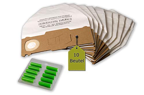 eVendix Filterset kompatibel mit Vorwerk Kobold VK 130, VK 131, SC: 10 Staubsaugerbeutel ähnlich FP 130, FP 131 + 10 Duftstäbchen von eVendix