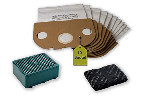 eVendix Filterset kompatibel mit Vorwerk Tiger/Kobold 251, 252: 10 Staubsaugerbeutel + 1 Aktiv-Filtersystem + 1 Aktiv-Geruchsfilter eVendix Filterset kompatibel mit Vorwerk Tiger/Kobold 251, 252: 10 Staubsaugerbeutel + 1 Aktiv-Filtersystem + 1 Aktiv-Geruchsfilter von eVendix
