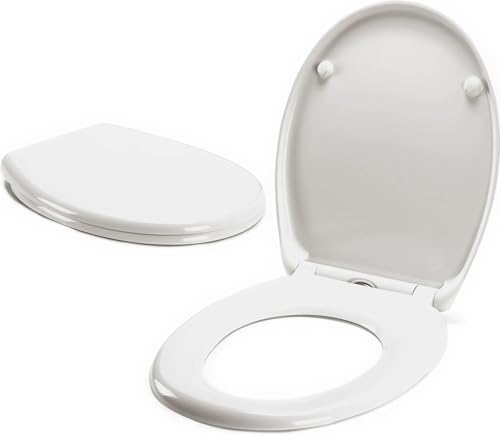 eVendix WC-Sitz Duroplast Toilettendeckel mit Absenkautomatik- Easy Fix Clip System von eVendix