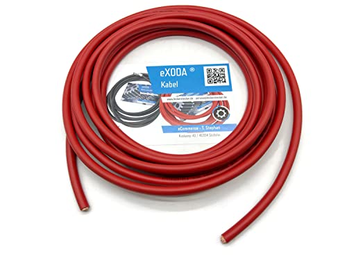 eXODA Batteriekabel 25 mm² 5m Kupferkabel H07V-K25 am Stück von eXODA