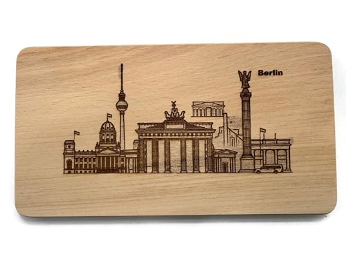 Frühstücksbrettchen Motiv Berlin Wahrzeichen aus echtem Buchenholz von eXODA