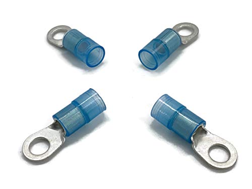 eXODA Kabelschuh 10mm2 bis 16mm2 M8 isoliert 4x Ringöse Pressöse Quetschkabelschuhe blau von eXODA