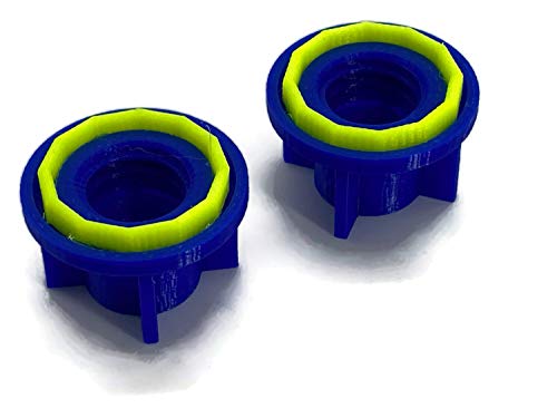 eXODA Silikontuben Verschluss mit Abdichtungsring statt Spitzen - 2er Pack - Blau Gelb - Kunststoff - Tubenverschluss von eXODA