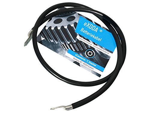 eXODA Batteriekabel 25 mm² 100cm mit Kabelschuhen M6 Schwarz von eXODA
