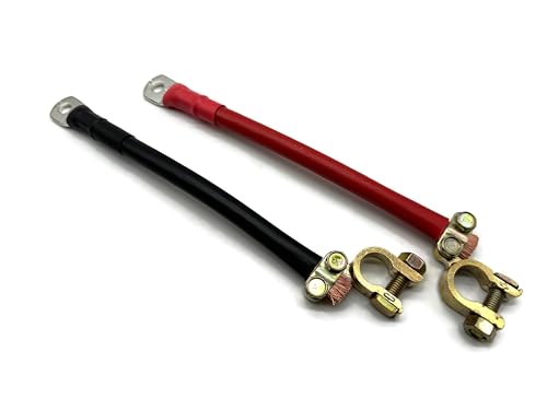 eXODA Batteriekabel Set 25 mm² 30cm Kabelschuhe M8 Rot Schwarz Plus Minus Polklemmen von eXODA