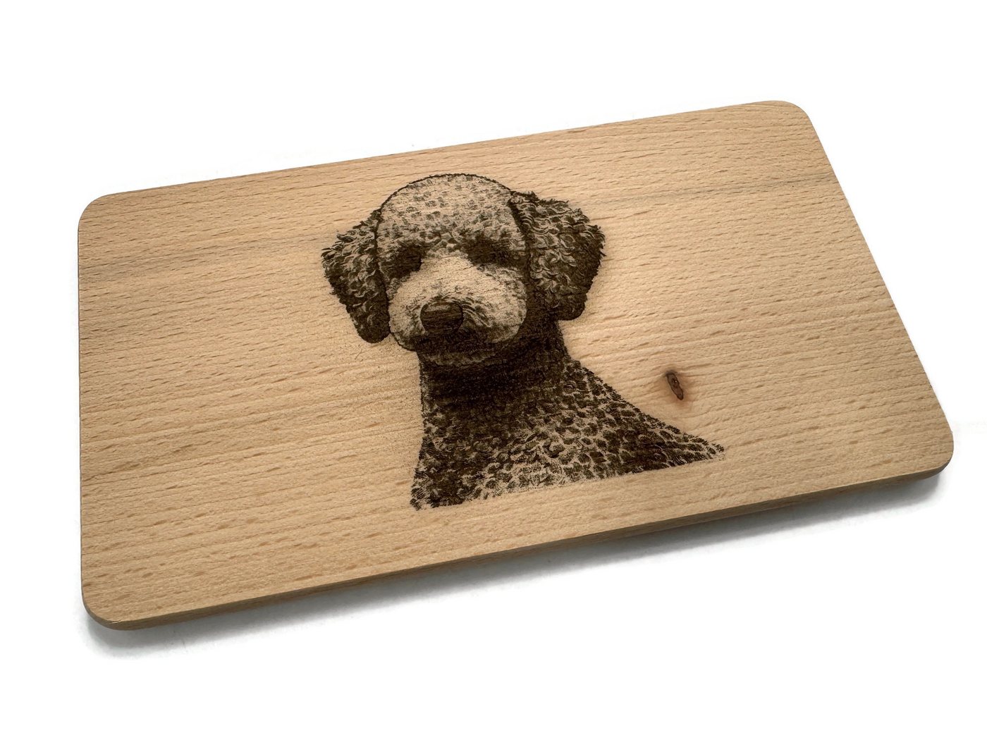 eXODA Frühstücksbrett Frühstücksbrettchen Pudel Merlie Buchenholz 22 x 12 x 1 cm, Holz, (1-St) von eXODA