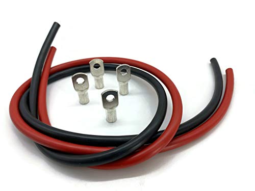 eXODA Kabel 35mm2 M8 4x Ringöse mit jeweils 1m rot und schwarz von eXODA