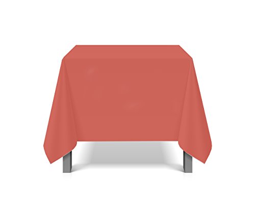eXODA Tischdecke abwaschbar eckig Deko Vinyl rot Schutzbezug 180x220cm wasserdicht von eXODA