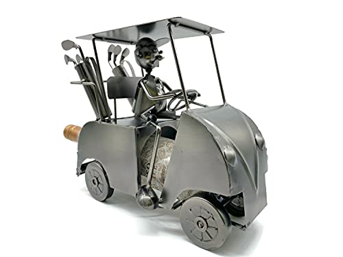 eXODA Weinflaschenhalter Golfer Tiger im Club Car von eXODA
