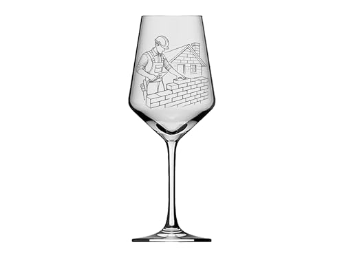 eXODA Weinglas Gravur Maurer 350ml spülmaschinenfest stilvolles Geschenk für Weinliebhaber modernes Design und Handwerkskunst für alle Anlässe geeignet eXODA Weinglas Gravur Maurer 350ml spülmaschinenfest stilvolles Geschenk für Weinliebhaber modernes Design und Handwerkskunst für alle Anlässe geeignet von eXODA