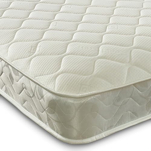 eXtreme comfort ltd Cooltouch Plus Flame Essentials Foam Free & Pinna-Coil Bonnell Innerspring Matratze mit maximalem Wert, Polyurethan Memory-Schaum Polyester Baumwollmischung, weiß, Doppelbett von eXtreme comfort ltd