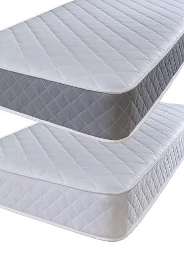 eXtreme comfort ltd Extreme Comfort Cooltouch Diamond Essentials Federkern-Matratze, 18 cm tief, Baumwolle Baumwollmischung Polyester, weiß, 4ft6 Standard UK Double 135cm x 190cm von eXtreme comfort ltd