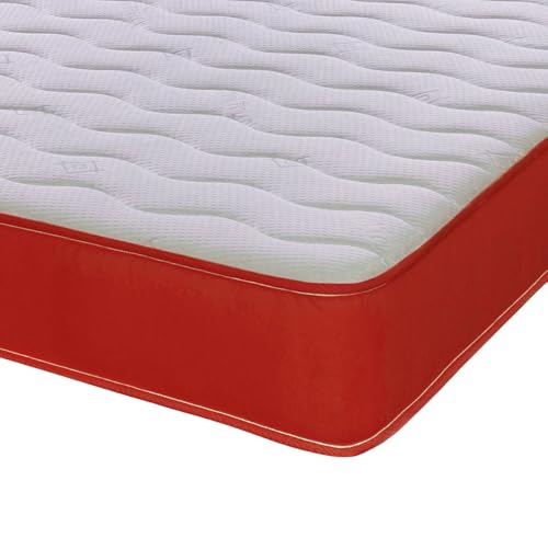 eXtreme comfort ltd Hybrid-Cooltouch-Matratze, kleines Einzelbett (75 x 190 cm), Memory-Schaum und Spiralfeder, Plüsch-Haptik, Cooltouch Plus-Schlaffläche, 18 cm tief, Rot von eXtreme comfort ltd