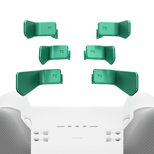 eXtremeRate 6pcs Swift Paddles für Xbox One Elite & Elite Series 2/Series 2-Core Controller, Matt Austauschbare Ersatz Metall Back Paddles Trigger Tasten Zubehör-Aqua Grün von eXtremeRate