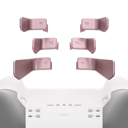 eXtremeRate 6pcs Swift Paddles für Xbox One Elite & Elite Series 2/Series 2-Core Controller, Matt Austauschbare Ersatz Metall Back Paddles Trigger Tasten Zubehör-Rosegold von eXtremeRate