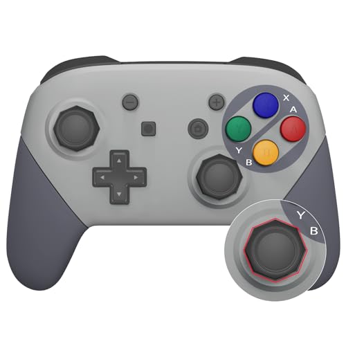 eXtremeRate Case Shell für Nintendo Switch Pro Controller, DIY-Ersatz Full Gehäuse Faceplate&Rückplatte&Giffe Hülle&Tasten für Switch Pro Controller-SNES EU Stil(Octagonal Gated Sticks Design) eXtremeRate Case Shell für Nintendo Switch Pro Controller, DIY-Ersatz Full Gehäuse Faceplate&Rückplatte&Giffe Hülle&Tasten für Switch Pro Controller-SNES EU Stil(Octagonal Gated Sticks Design) von eXtremeRate