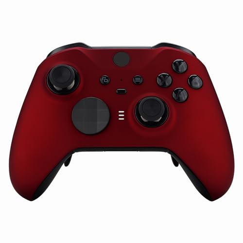 eXtremeRate Front Gehäuse für Xbox Elite Series 2/Series 2-Core Controller,DIY-Ersatz Hülle&Thumbsticks Accent-Ring Case Shell Set für Xbox Elite Series 2 Gamepad Modell 1797-Scharlachrot von eXtremeRate