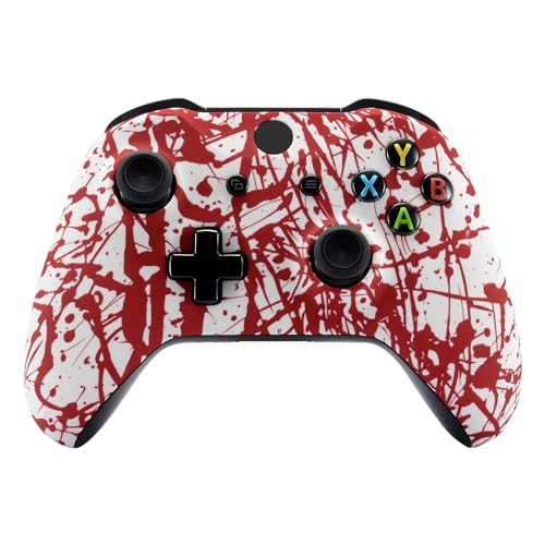 eXtremeRate Case für Xbox One S/X Controller,Hülle Gehäuse Case Schutzhülle Cover Oberschale Skin Zubehör Schale Shell für Xbox One S/Xbox One X Controller(Blut) von eXtremeRate