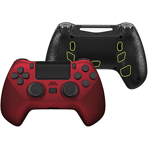 eXtremeRate Decade-Turnier-Controller(DTC) Remap Kit für ps4 Controller JDM-040/050/055, Remap Board&Re-Design Faceplate/Backplate&4 Rückpaddles&Trigger Stops Kit (Rot)-KEIN Controller von eXtremeRate