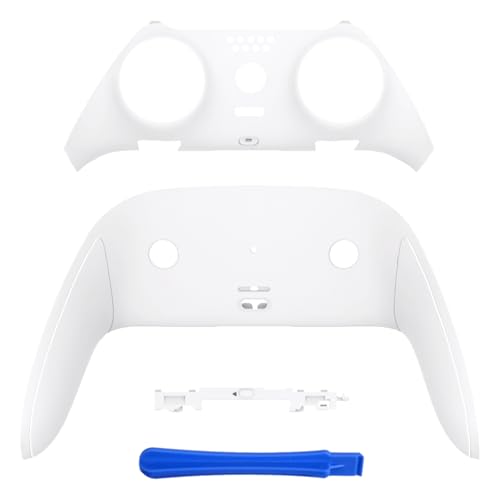 eXtremeRate Dekorative Zierleiste kompatibel mit PS5 Edge Controller DIY-Ersatz Vorder- und Rückseite Clip-Hülle benutzerdefinierte weiße Platten kompatibel mit PS5 Edge Controller CXQEGP007-JY von eXtremeRate