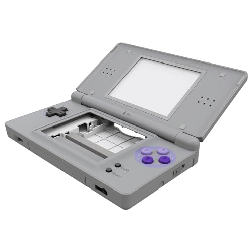 eXtremeRate Ersatz Gehäuse Case für Nintendo DS Lite NDSL, DIY-Voll Hülle&Knöpfen&Screen Protector Shell Cover Zubehör für Nintendo DS Lite Handheld Spielekonsole(Klassik SNES Stil)-Ohne Console von eXtremeRate