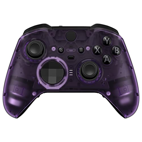 eXtremeRate Front Case für Xbox Elite Series 2/Series 2-Core Controller,DIY-Ersatz Hülle&Thumbstick Accent Ring Gehäuse Shell Zubehör für Xbox Elite V2 V3 Gamepad Modell 1797-Transparent Lila eXtremeRate Front Case für Xbox Elite Series 2/Series 2-Core Controller,DIY-Ersatz Hülle&Thumbstick Accent Ring Gehäuse Shell Zubehör für Xbox Elite V2 V3 Gamepad Modell 1797-Transparent Lila von eXtremeRate