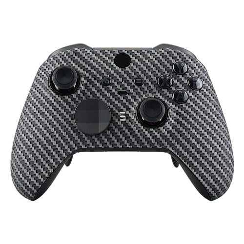 eXtremeRate Front Case für Xbox Elite Series 2-Core Controller, DIY-Ersatz Hülle&Thumbstick Accent Ring Gehäuse Zubehör für Xbox Elite Series 2 Gamepad Modell 1797-Carbon Fiber eXtremeRate Front Case für Xbox Elite Series 2-Core Controller, DIY-Ersatz Hülle&Thumbstick Accent Ring Gehäuse Zubehör für Xbox Elite Series 2 Gamepad Modell 1797-Carbon Fiber von eXtremeRate